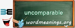 WordMeaning blackboard for uncomparable